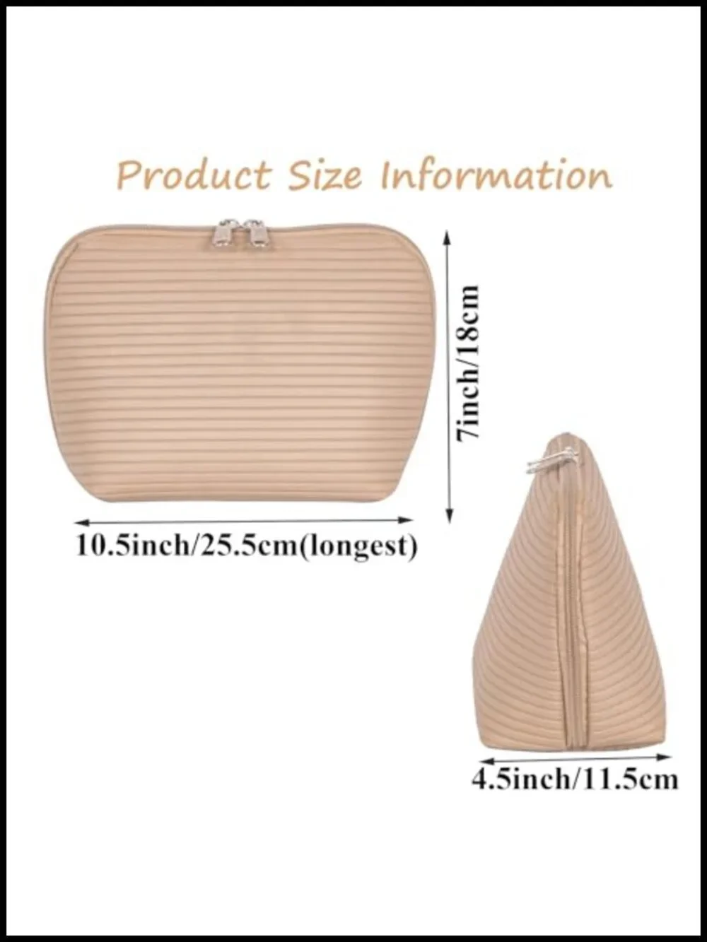 Waterproof Stand Up Cosmetic Bag with Brush Holders